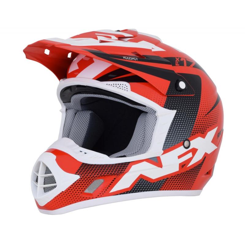 Casque cross AFX FX17 HOLESHOT rouge/noir/blanc- S