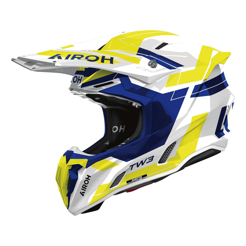 Casque cross Airoh Twist 3 Dynasty blue/yellow gloss- XS