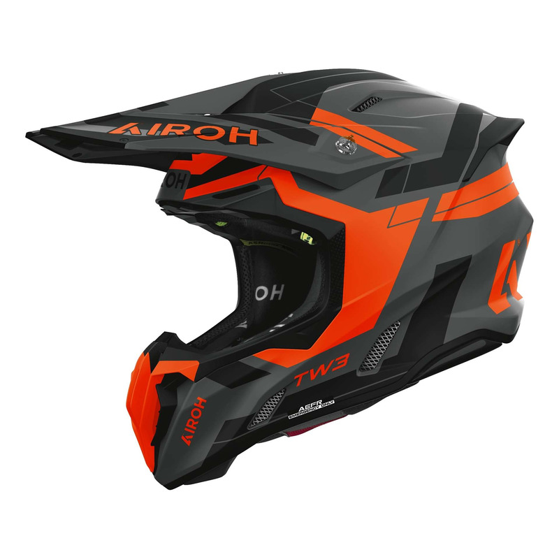 Casque cross Airoh Twist 3 Dynasty orange matt- XS