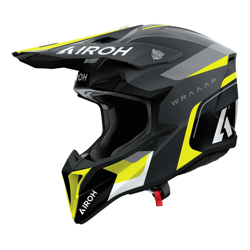 Casque cross Airoh Wraaap Conquer yellow matt- 2XS