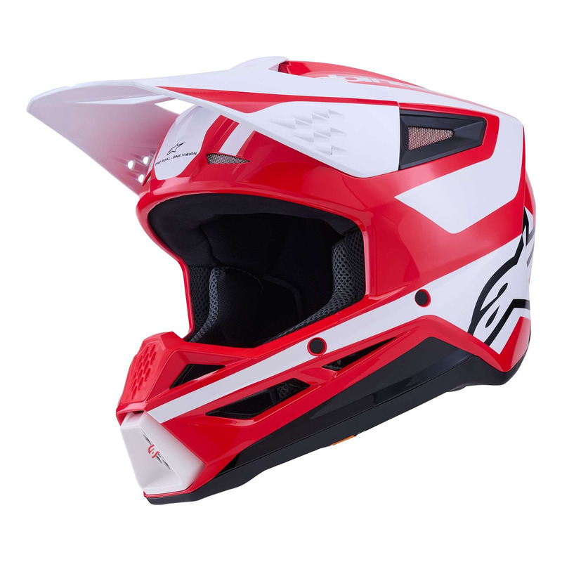 Casque cross Alpinestars SM3 Heat red/white/black glossy