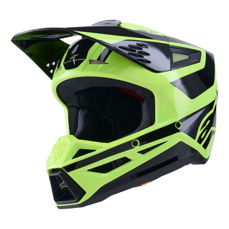 Casque cross Alpinestars SM3 Heat yellow fluo/black glossy