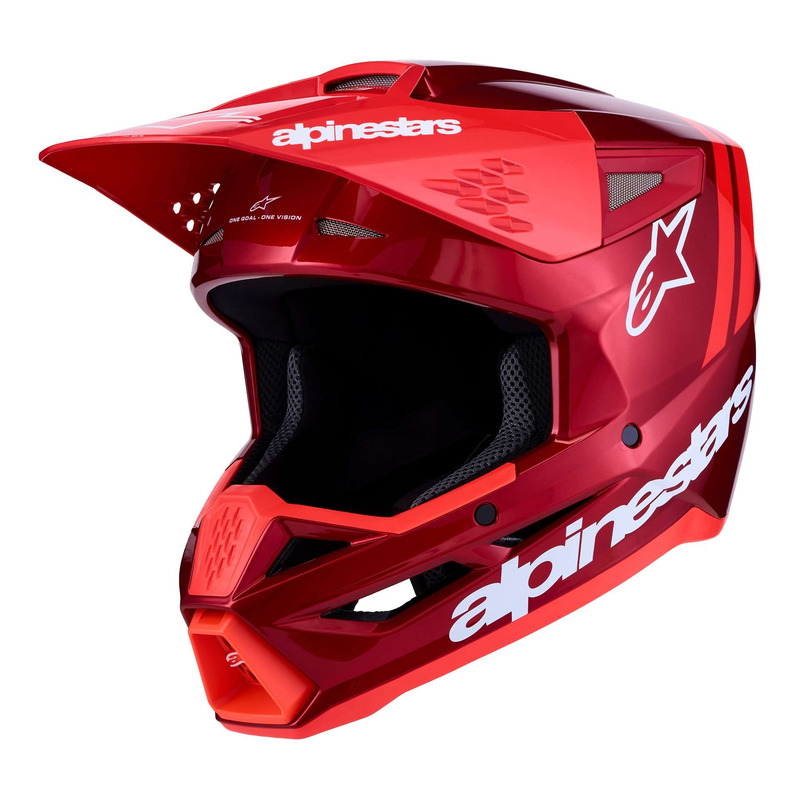 Casque cross Alpinestars SM3 Radium red/white glossy