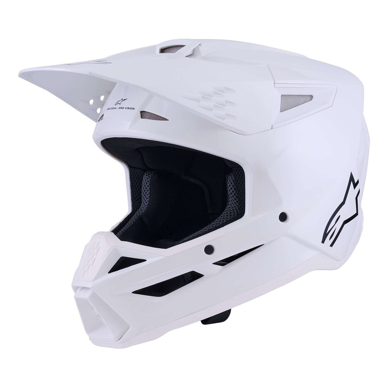 Casque cross Alpinestars SM3 Solid white glossy