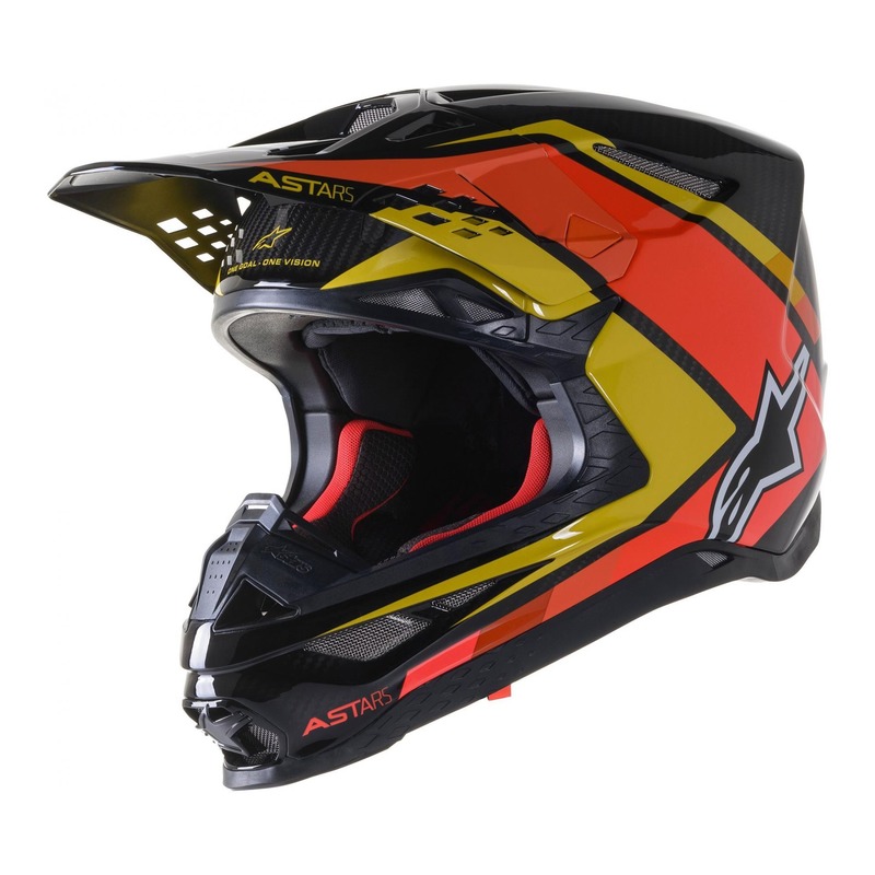Casque cross Alpinestars Supertech S-M10 Carbon Meta 2 noir/jaune/oran
