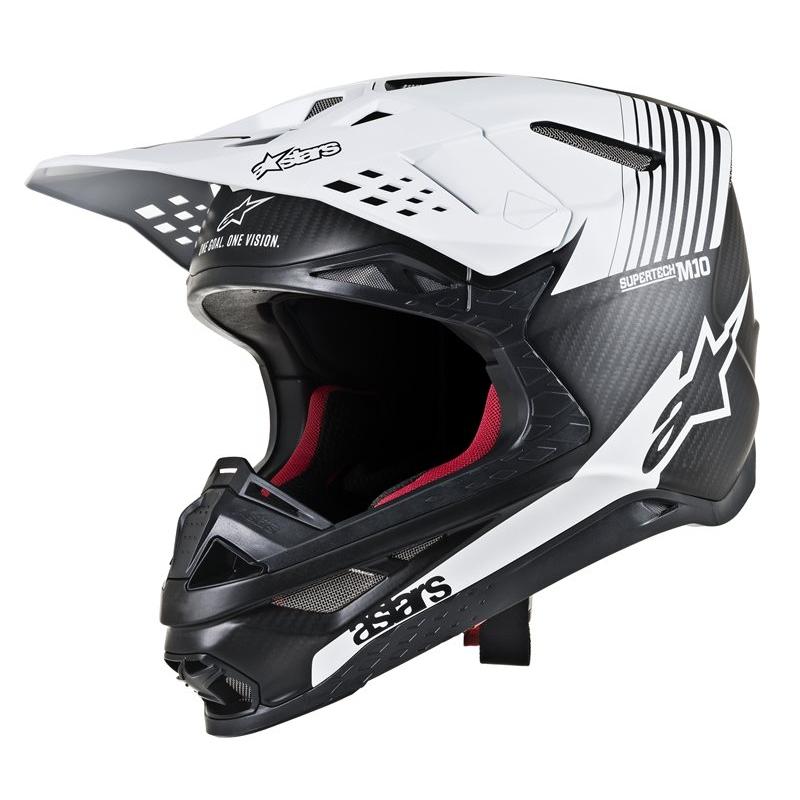 Casque cross Alpinestars Supertech S-M10 Dyno noir/mat/carbone/blanc-