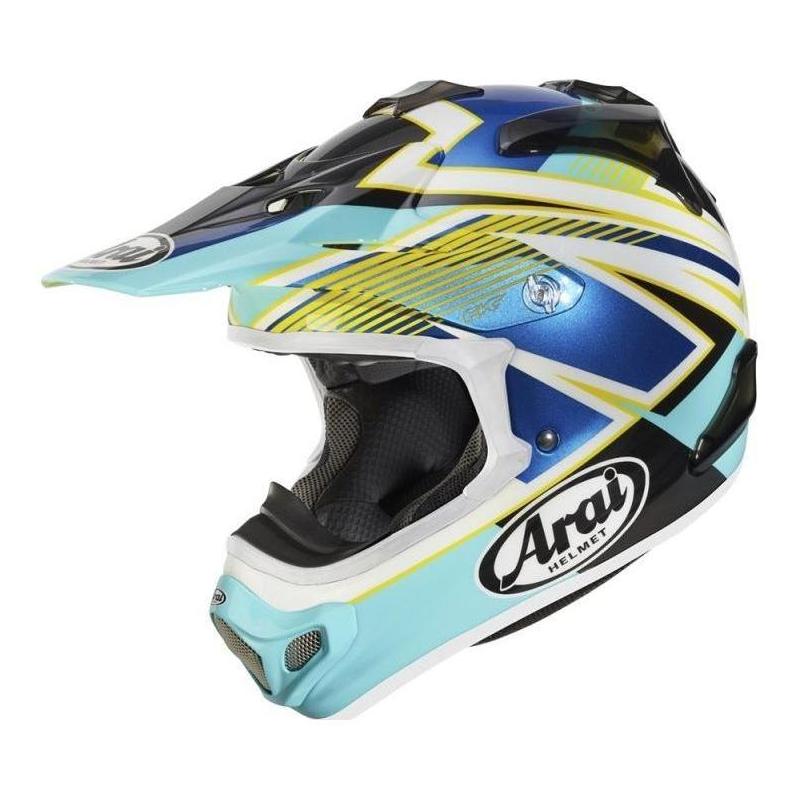 Casque cross Arai MX-V Day Blue bleu/turquoise/jaune/noir- L