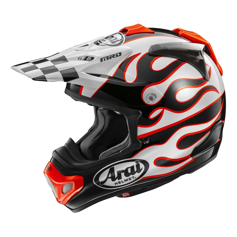 Casque cross Arai MX-V Evo Flame white