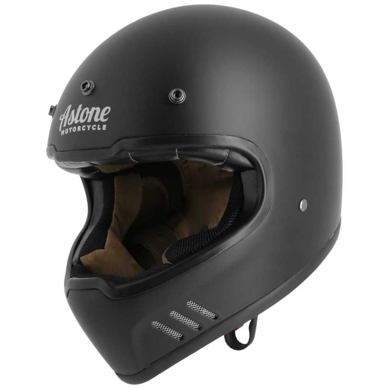 Casque cross Astone SUPER RETRO mat noir- XS