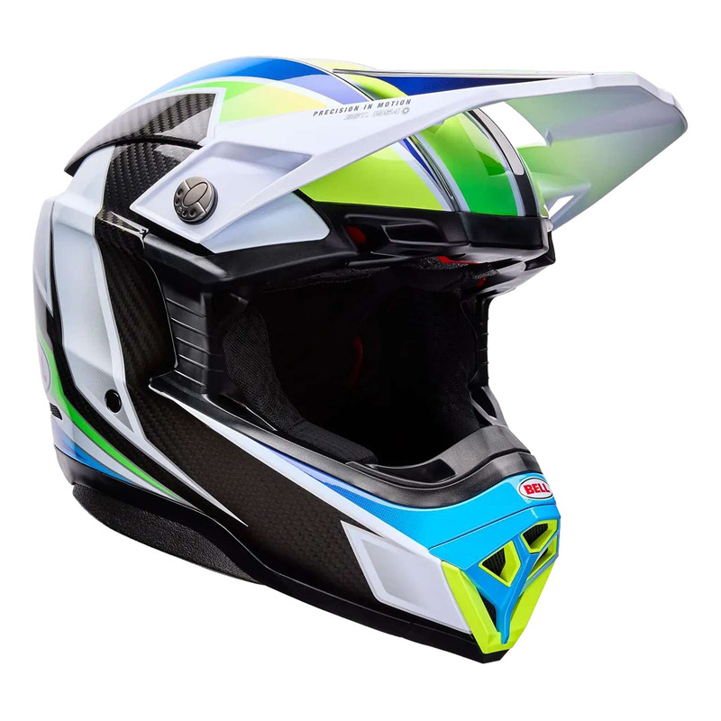 Casque cross Bell Moto-10 Spherical Grid white/blue
