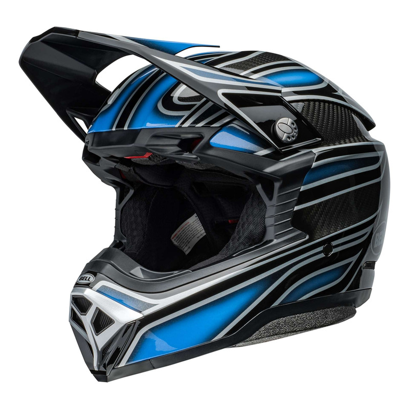 Casque cross Bell Moto-10 Spherical Webb Marmont gloss north carolina blue