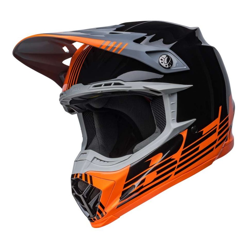 Casque cross Bell Moto-9 Mips Louver noir/orange brillant- S