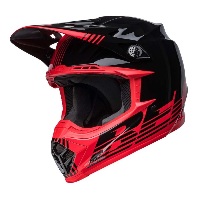 Casque cross Bell Moto-9 Mips Louver noir/rouge brillant- S