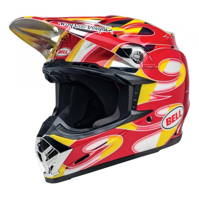 Casque cross Bell Moto 9 Mips McGrath Replica brillant rouge/jaune/chr