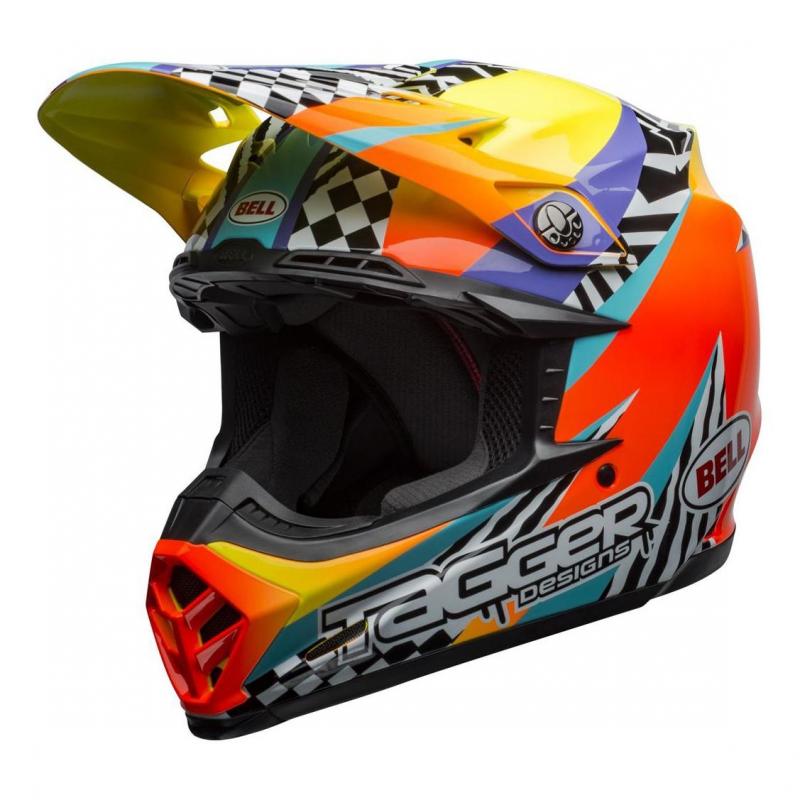 Casque cross Bell Moto-9 Mips Tagger Breakout orange/jaune- XS