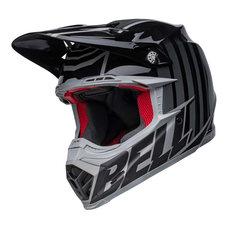 Casque cross Bell Moto-9S Flex Sprint noir/gris mat/brillant- S