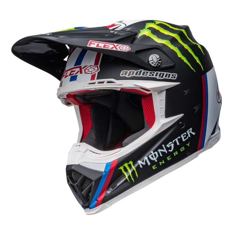 Casque cross Bell Moto-9S Flex Tomac Replica 22 noir/blanc mat- S