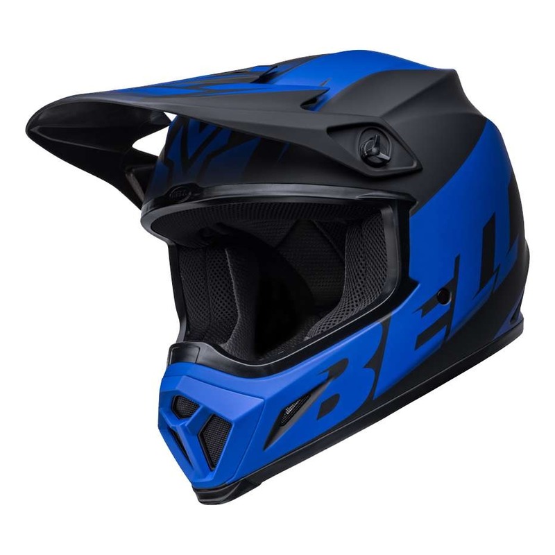 Casque cross Bell MX-9 Mips Disrupt noir/bleu mat- S