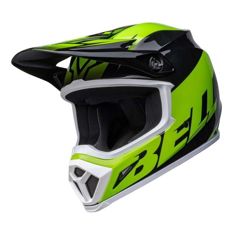 Casque cross Bell MX-9 Mips Disrupt noir/vert brillant- S
