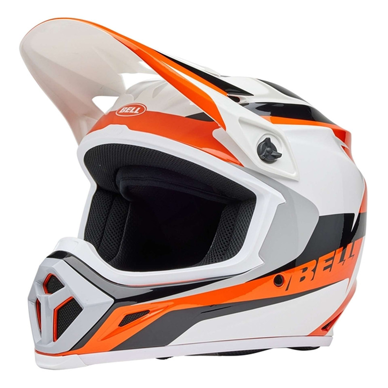 Casque cross Bell MX-9 Mips Rift gloss orange/white
