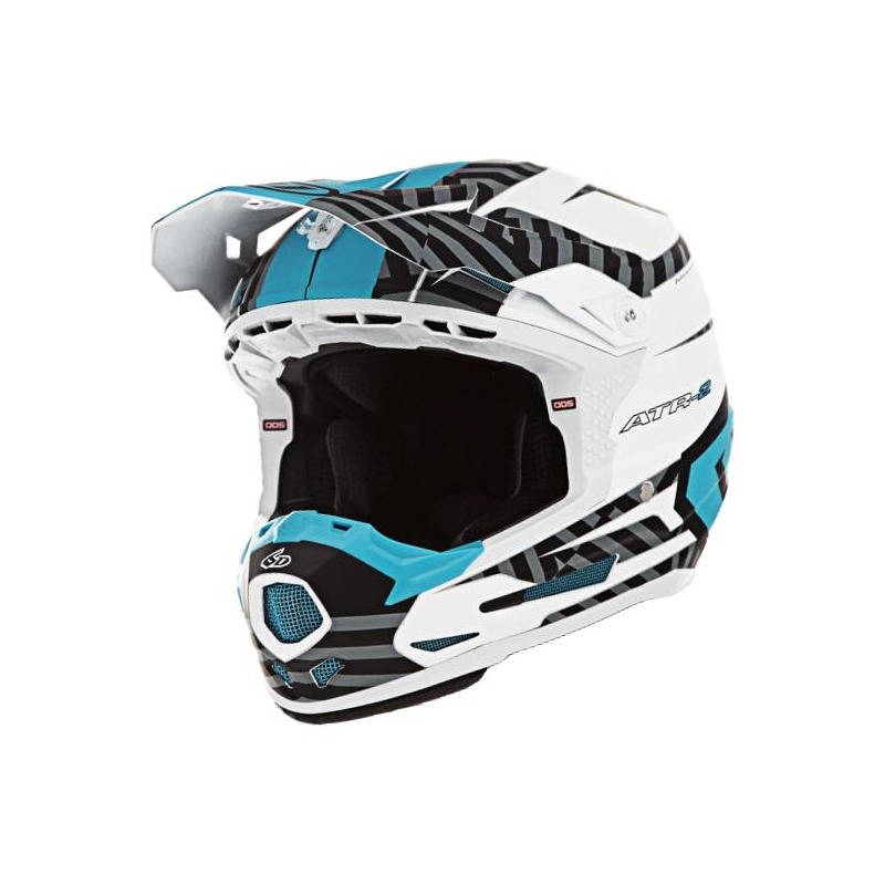 Casque cross enfant 6D ATR-2 Y Havoc bleu électrique/blanc/noir mat-