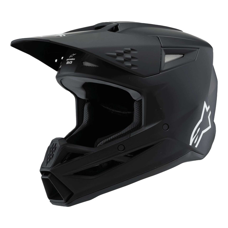 Casque cross enfant Alpinestars SM3 Youth Solid black matt