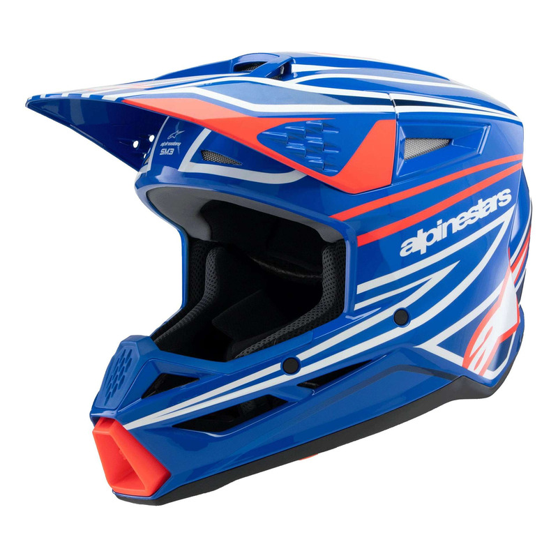 Casque cross enfant Alpinestars SM3 Youth Wurx blue/red/white/black glossy
