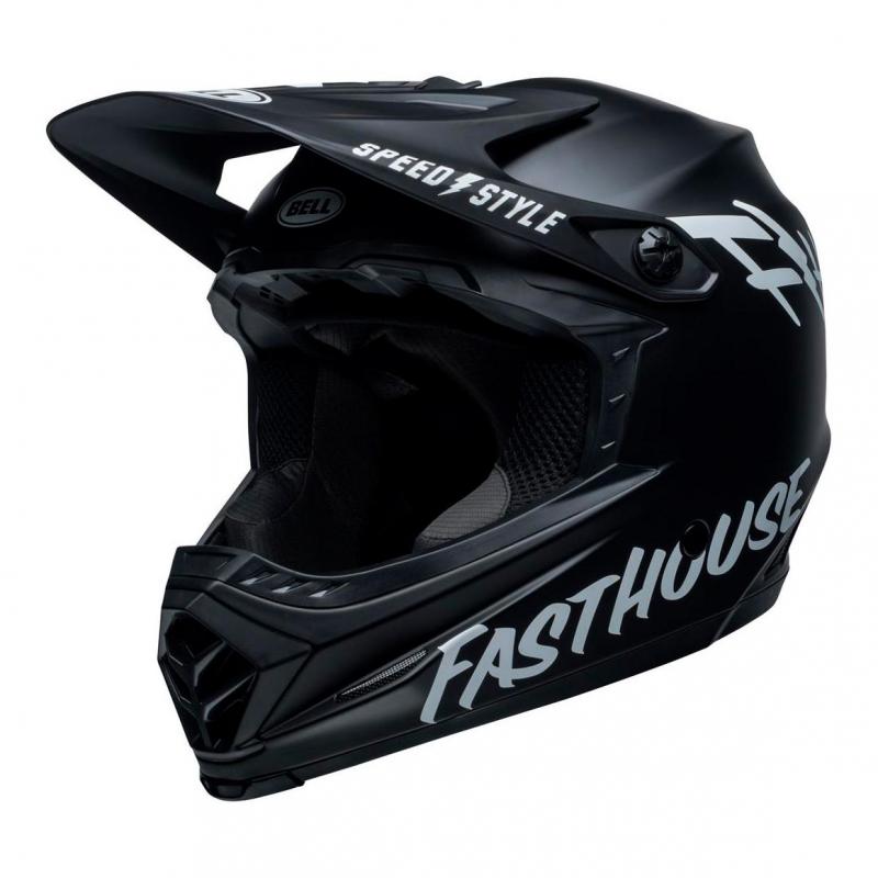 Casque cross enfant Bell Moto-9 Mips Fasthouse mat noir/blanc- YS/YM