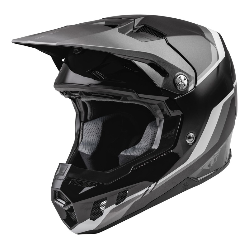 Casque cross enfant Fly Racing Formula CC Driver noir/charcoal/blanc b