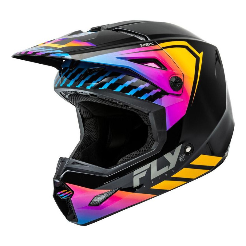 Casque cross enfant Fly Racing Kinetic Menace noir/sunrise-