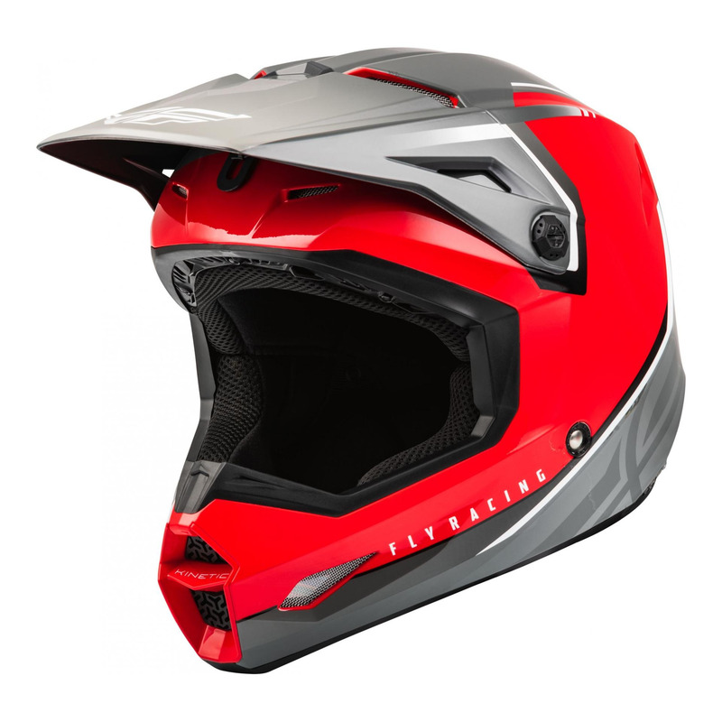 Casque cross enfant Fly Racing Youth Kinetic Vision rouge/gris