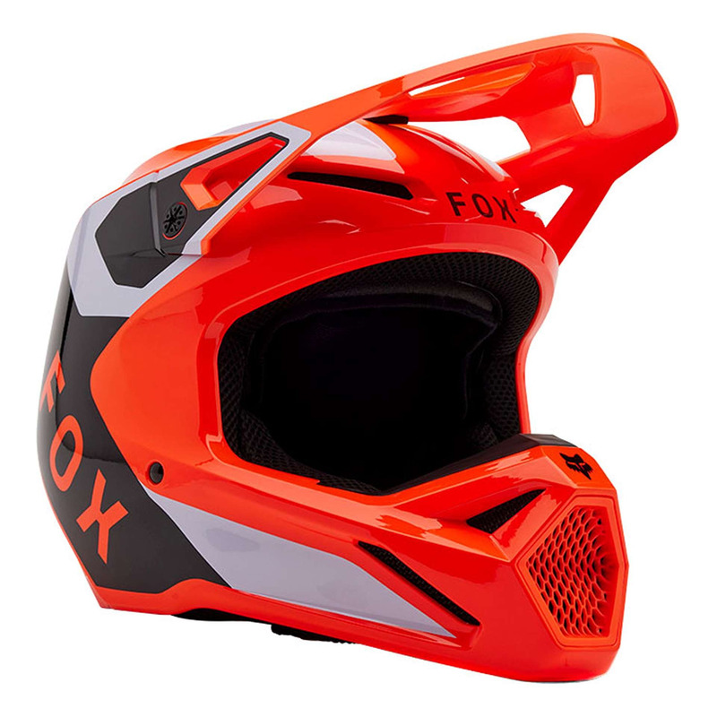 Casque cross enfant Fox Racing Youth V1 Lean orange fluo-