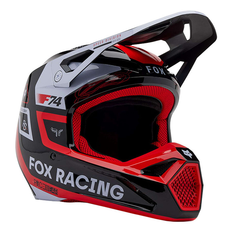 Casque cross enfant Fox Racing Youth V1 Race Spec red fluo-