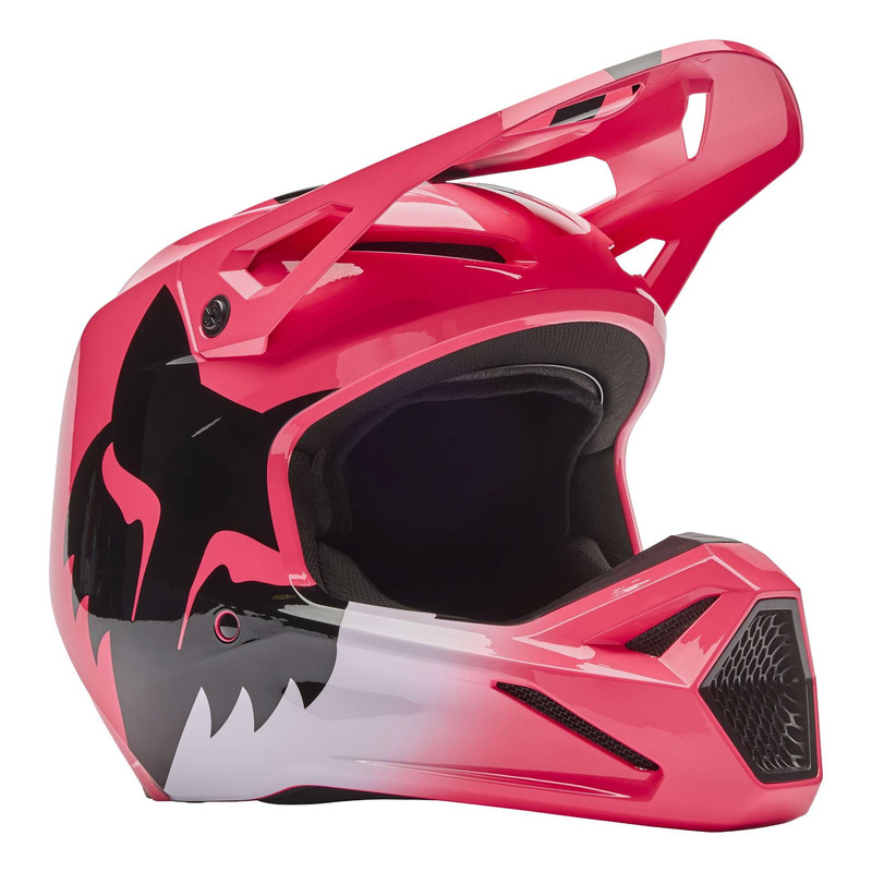 Casque cross enfant Fox Racing Youth V1 Shield pink-