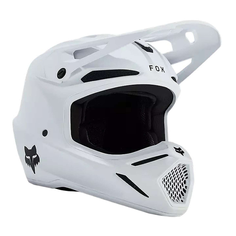Casque cross enfant Fox Racing Youth V3 Solid white mat-