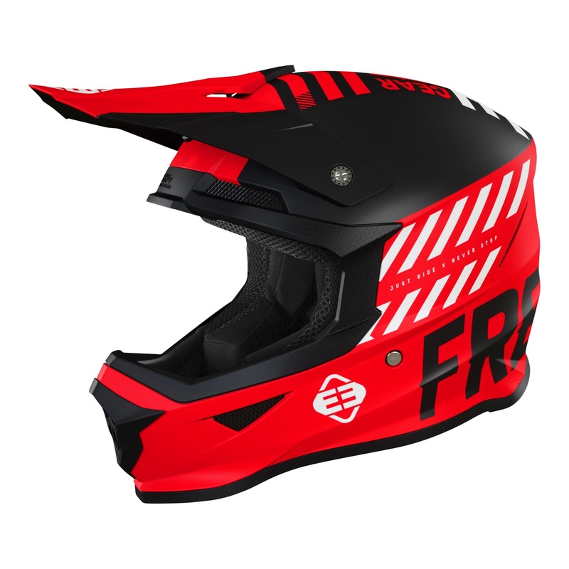 Casque cross enfant Freegun XP-4 Danger rouge/noir/blanc mat- Y-S