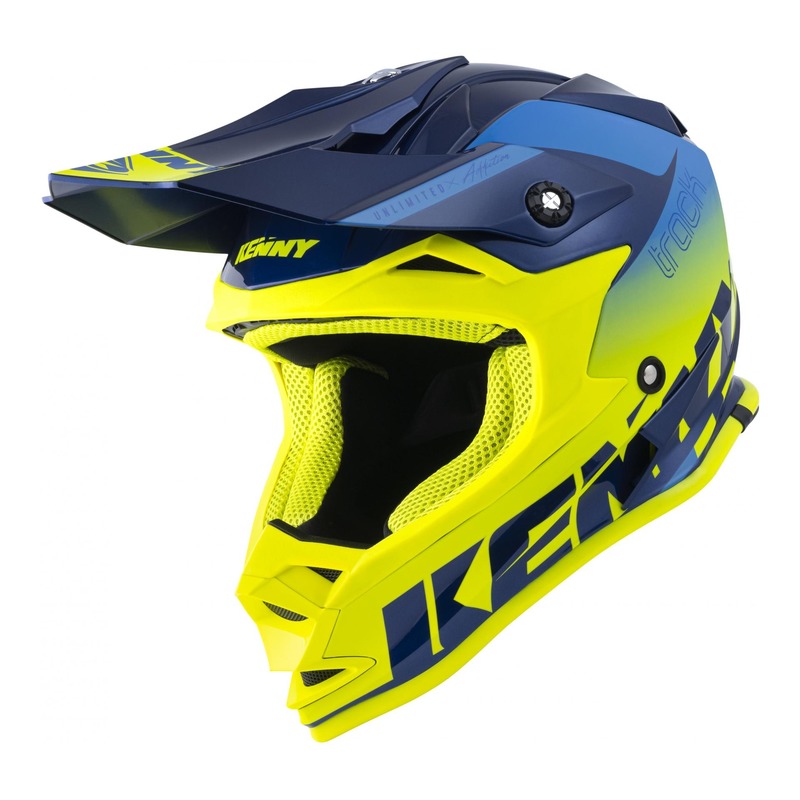 Casque cross enfant Kenny Track Kid navy/jaune fluo brillant 2022- S
