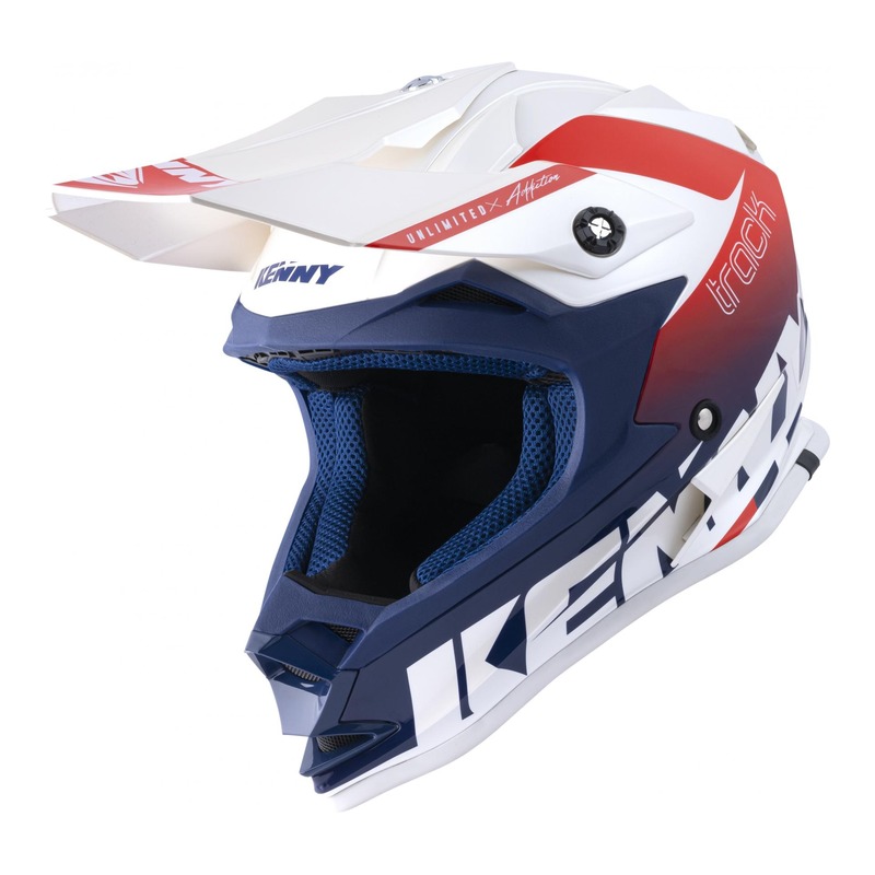 Casque cross enfant Kenny Track Kid Patriot bleu/blanc/rouge brillant