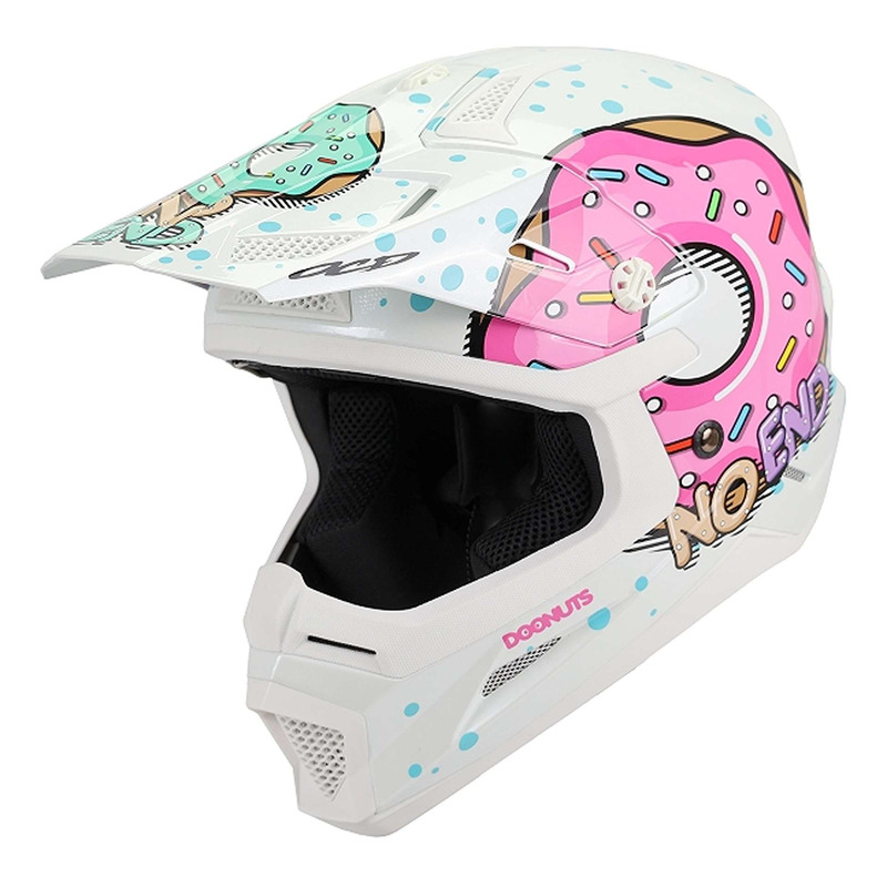 Casque cross enfant Noend Donuts blanc