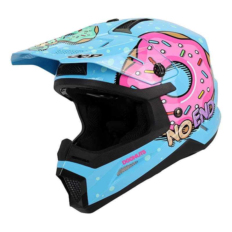 Casque cross enfant Noend Donuts bleu