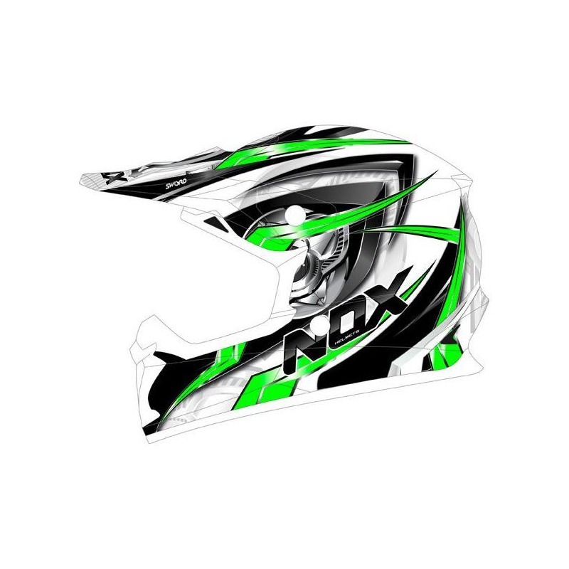 Casque cross enfant Nox N724 K SWORD vert- S