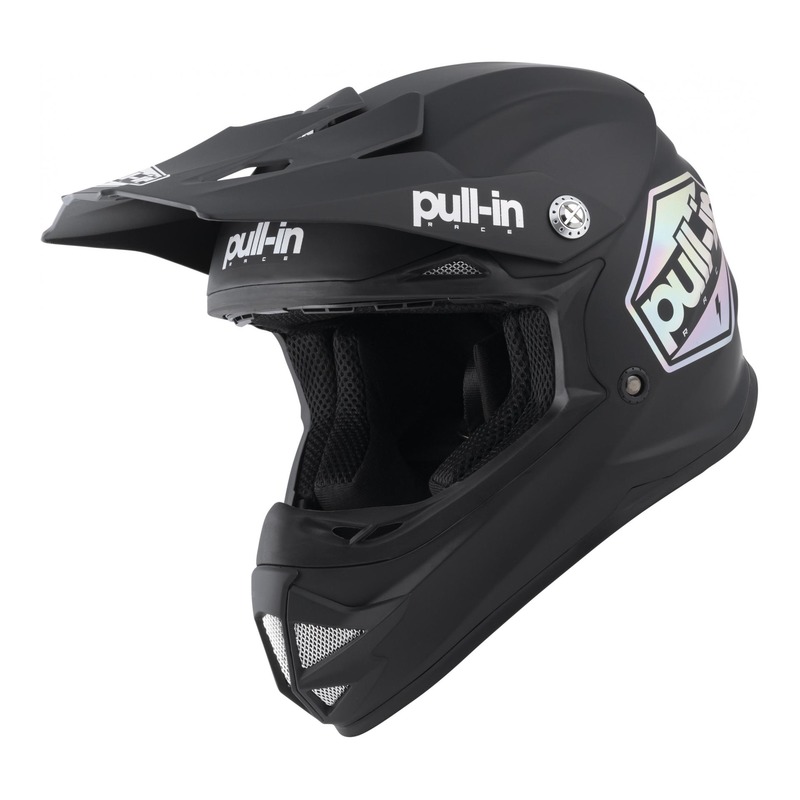 Casque cross enfant Pull-in Solid kid noir mat- S