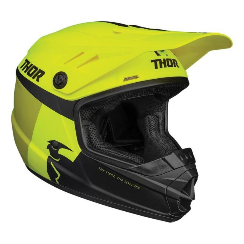Casque cross enfant Thor Sector Racer acid/citron mat- S