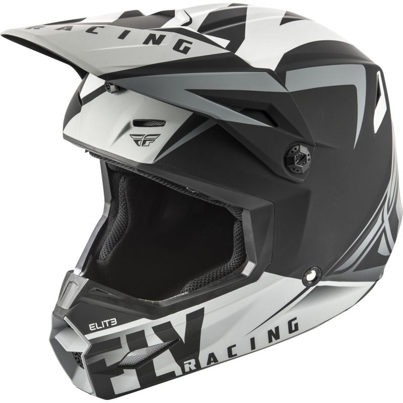 Casque cross Fly Racing Elite Vigilant noir/gris mat