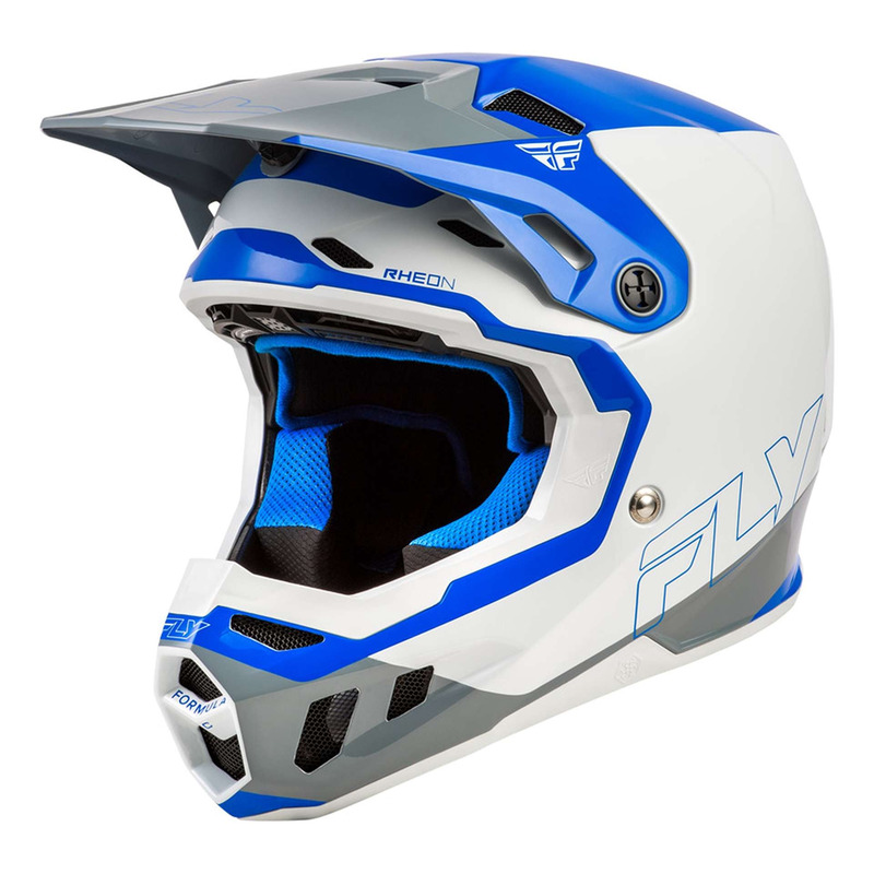 Casque cross Fly Racing Formula CC Glide blue/light grey/grey