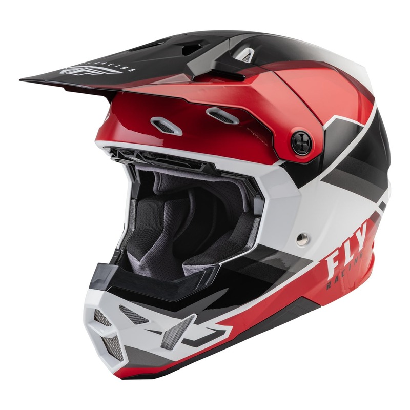 Casque cross Fly Racing Formula CP Rush noir/rouge/blanc brillant