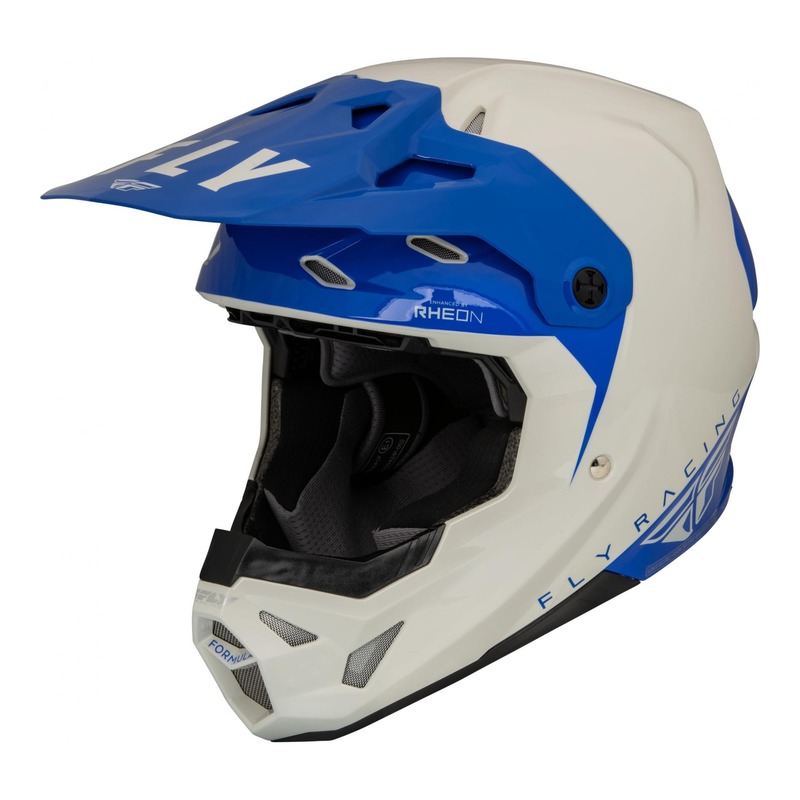 Casque cross Fly Racing Formula CP Slant gris/bleu (ECE 22.05)