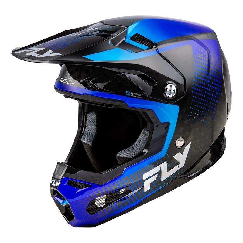 Casque cross Fly Racing Formula S Carbon Protocol noir carbone/bleu