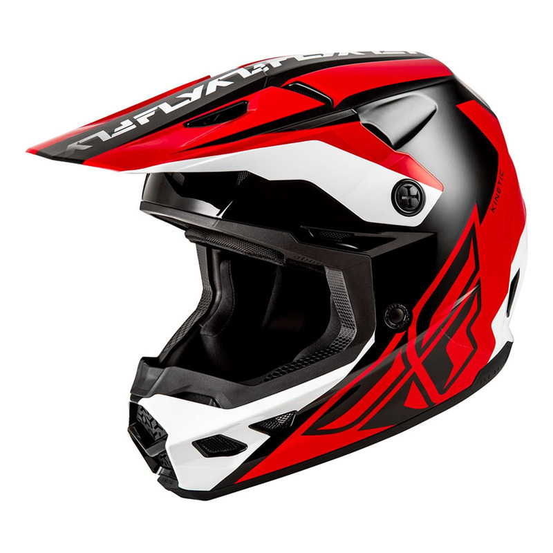Casque cross Fly Racing Kinetic Crest red/black/white- S