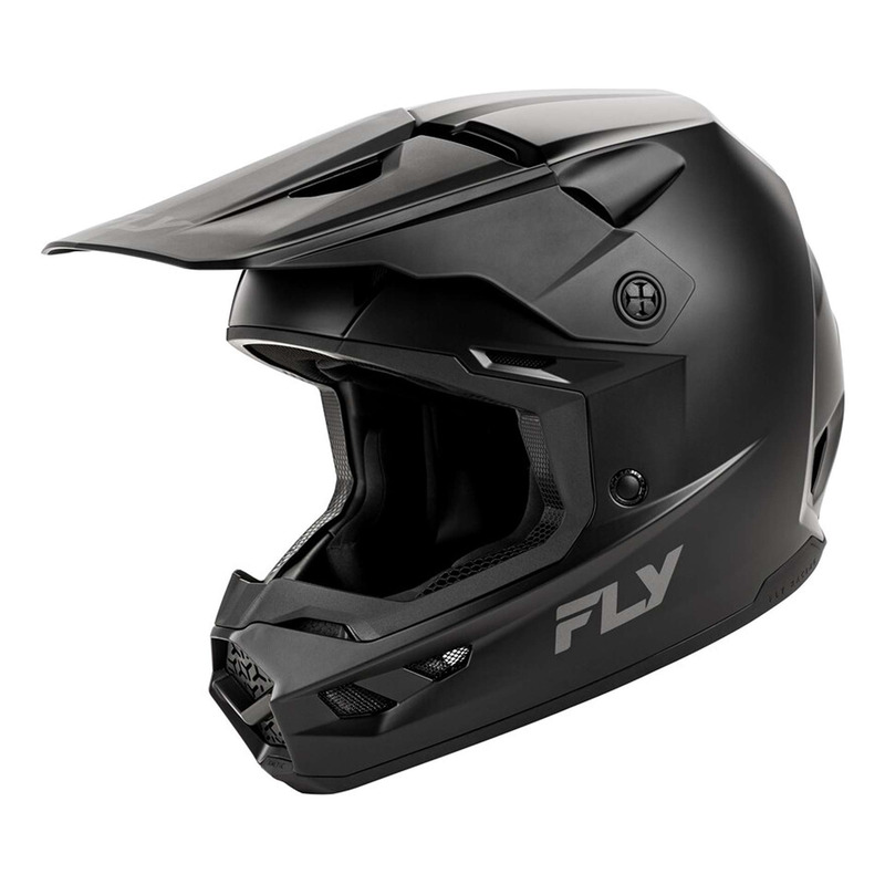Casque cross Fly Racing Kinetic Solid noir mat